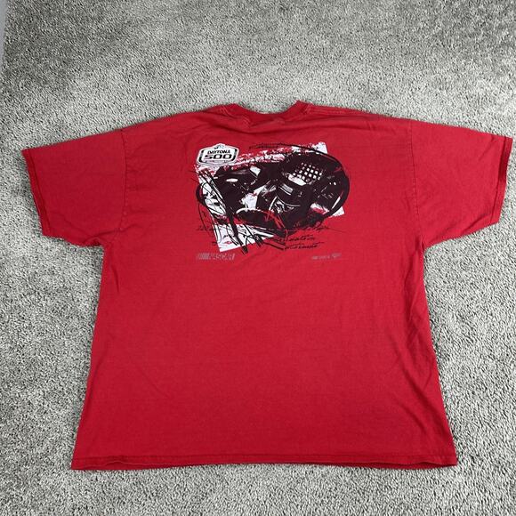 Daytona 500 Shirt Mens 2XL Red NASCAR Racing Double Sided Graphic Tee Crewneck - Picture 8 of 14